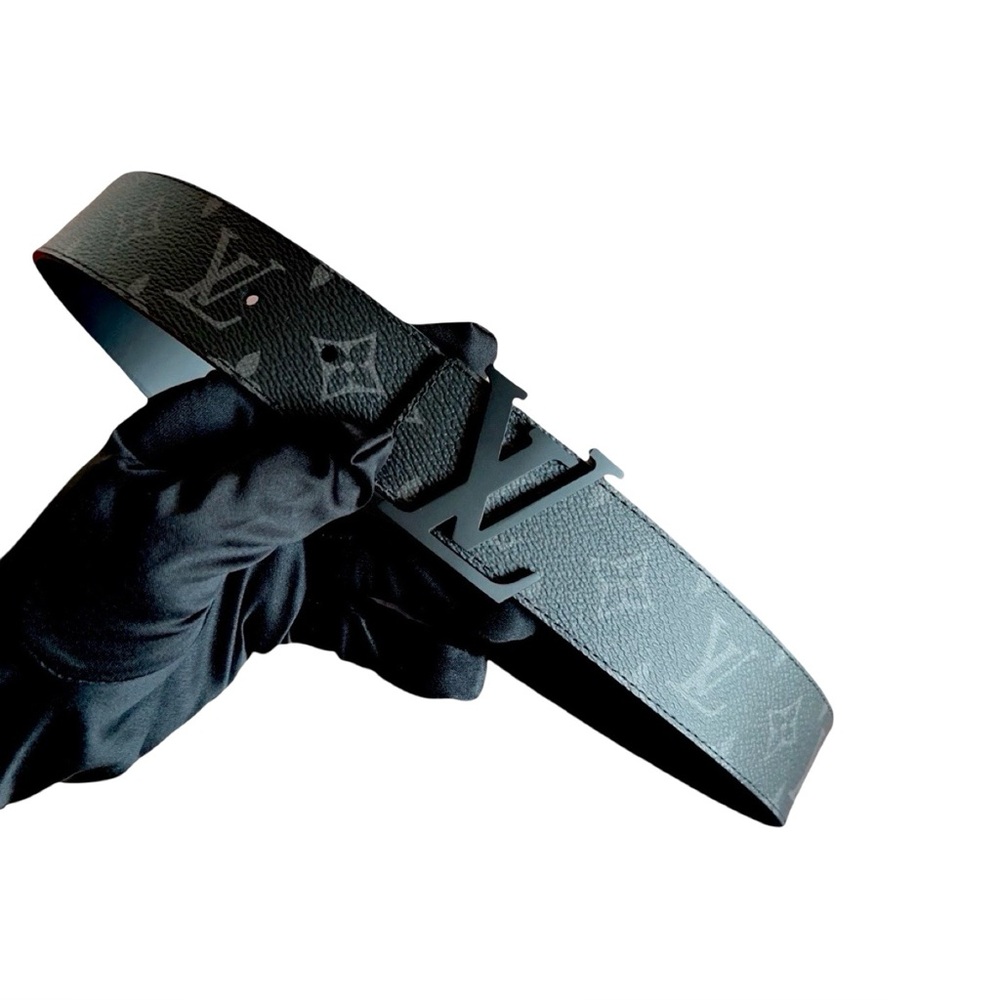 LV Initiales 40mm Matte Black Belt